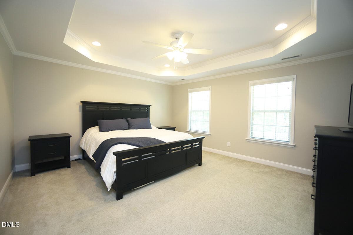 Second Floor Master Bedroom - 2909 Long Meadow Lane, Durham, NC 27703, Durham