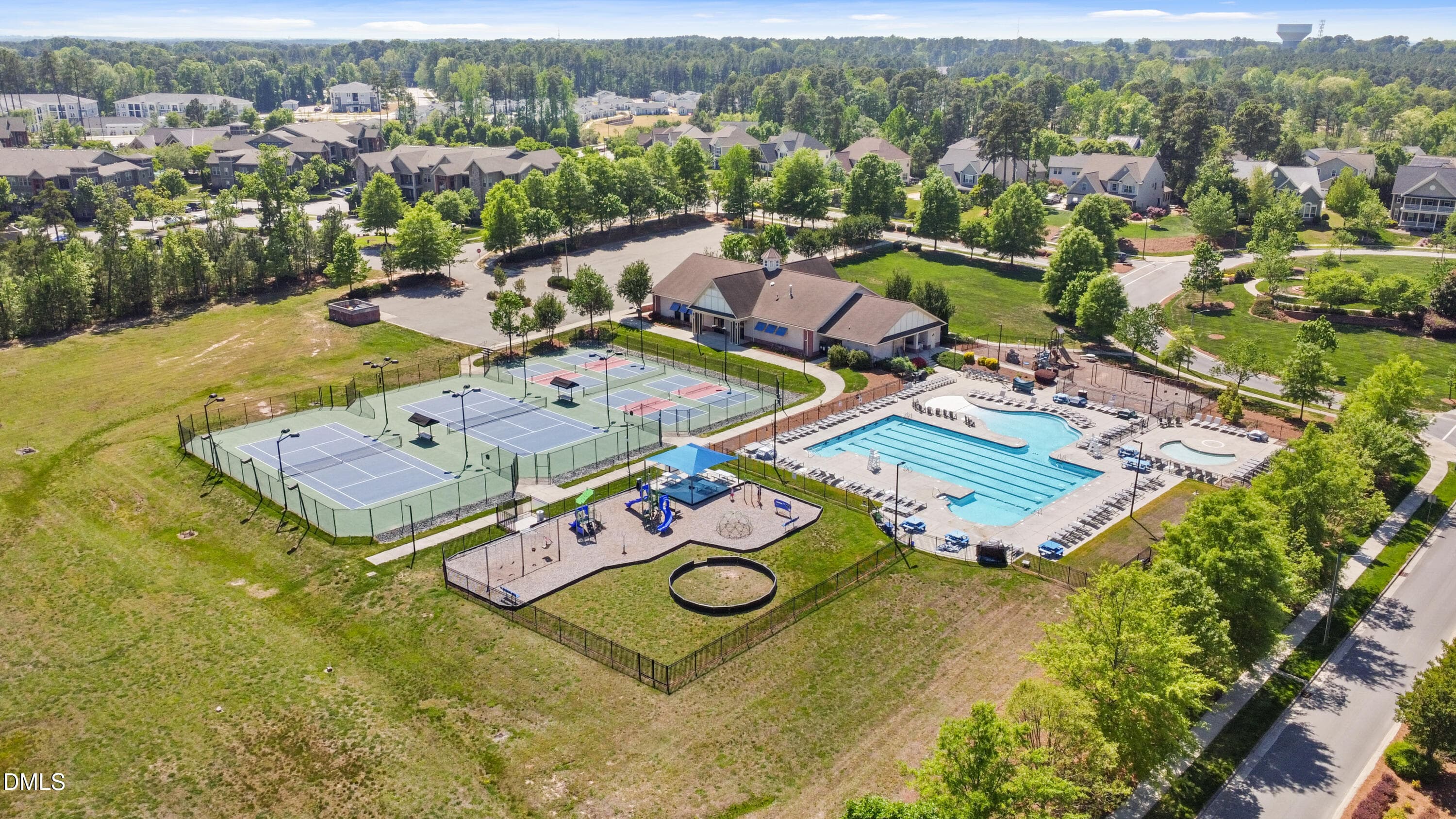 Aerial of Community Amenities - 2909 Long Meadow Lane, Durham, NC 27703, Durham