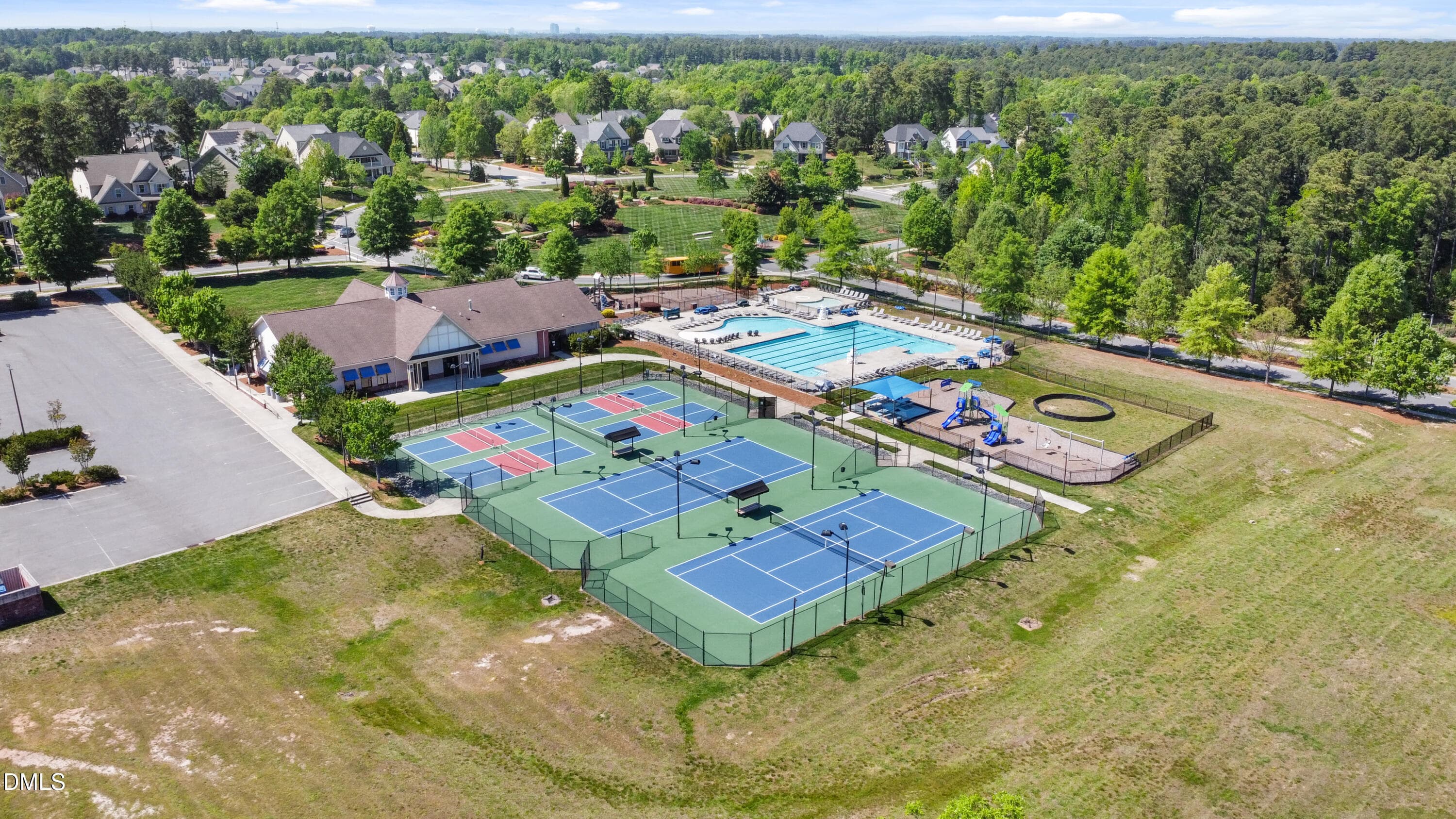 Aerial of Community Amenities - 2909 Long Meadow Lane, Durham, NC 27703, Durham