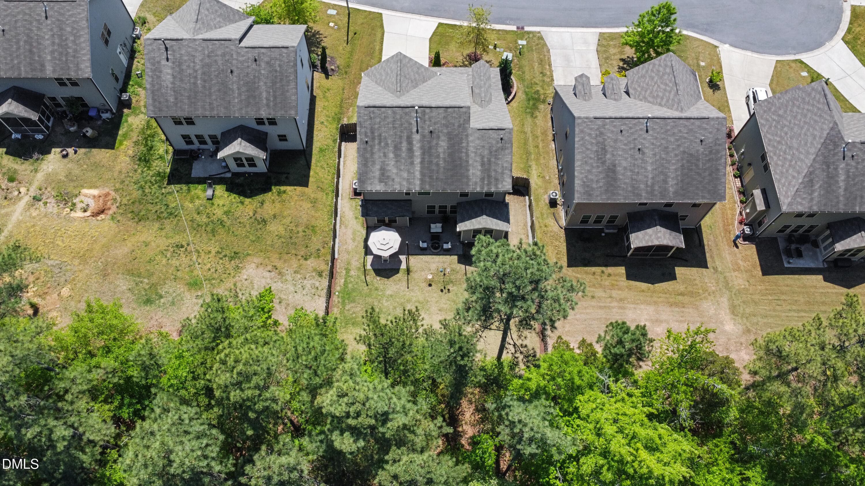 Aerial of Back of House - 2909 Long Meadow Lane, Durham, NC 27703, Durham