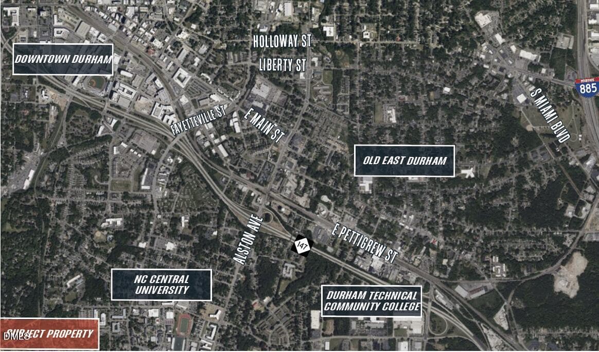Location map - 212 W Alton Street, Durham, NC 27707, Durham