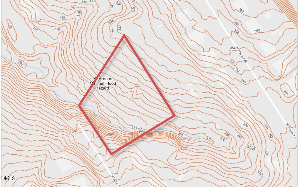 Topography map - 212 W Alton Street, Durham, NC 27707, Durham
