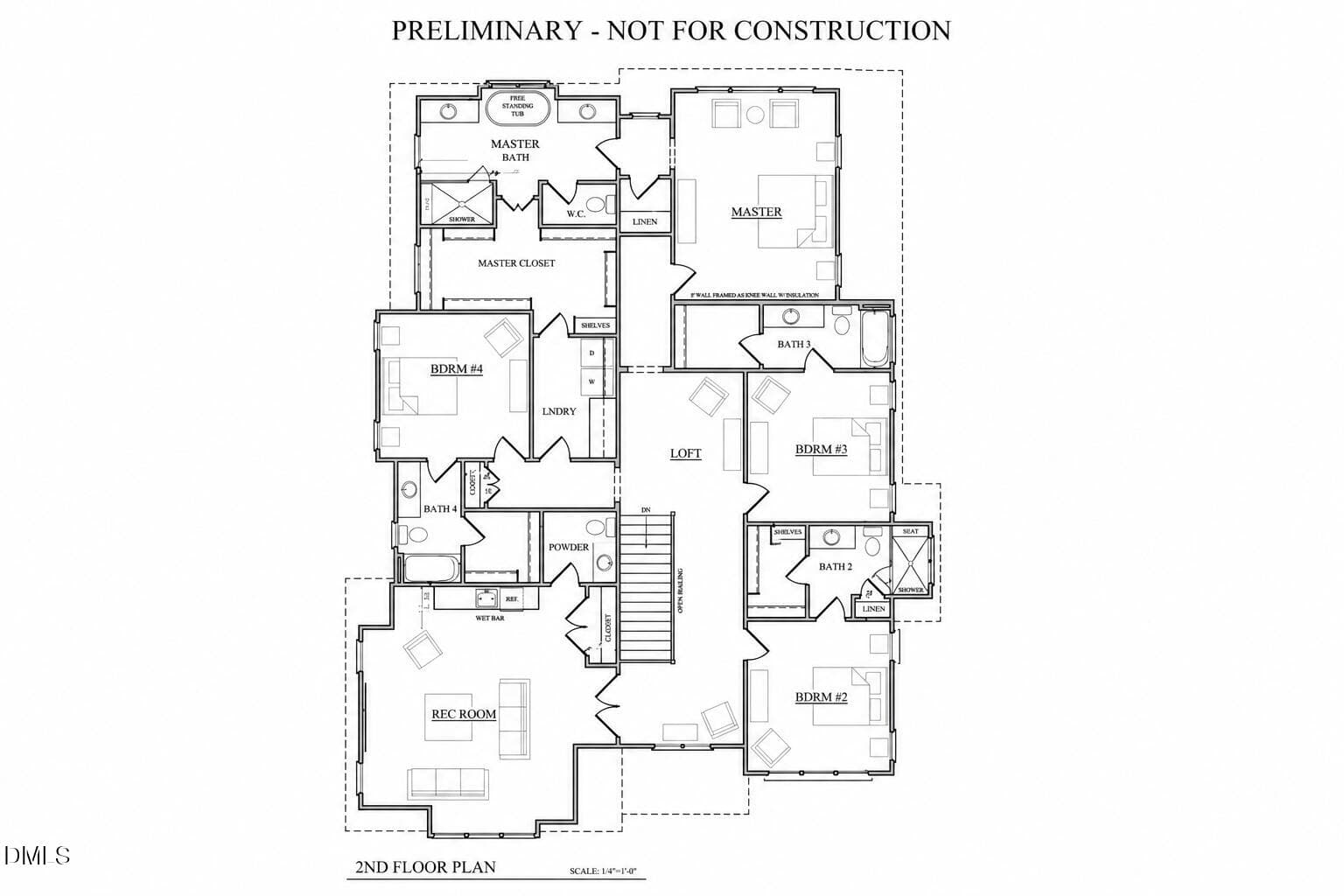TMLS second floor plan - 5316 Collingswood Drive, Raleigh, NC 27609, Raleigh