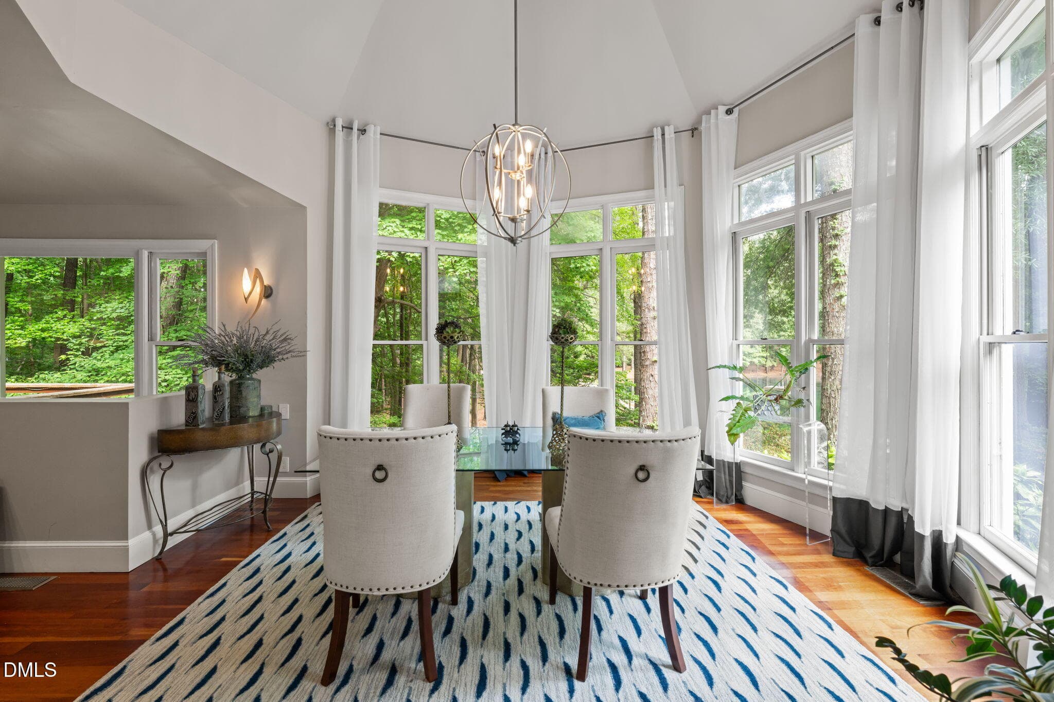 Octagonal Dining Room with View to Pond - 1401 Old Trinity Circle, Raleigh, NC 27607, Raleigh