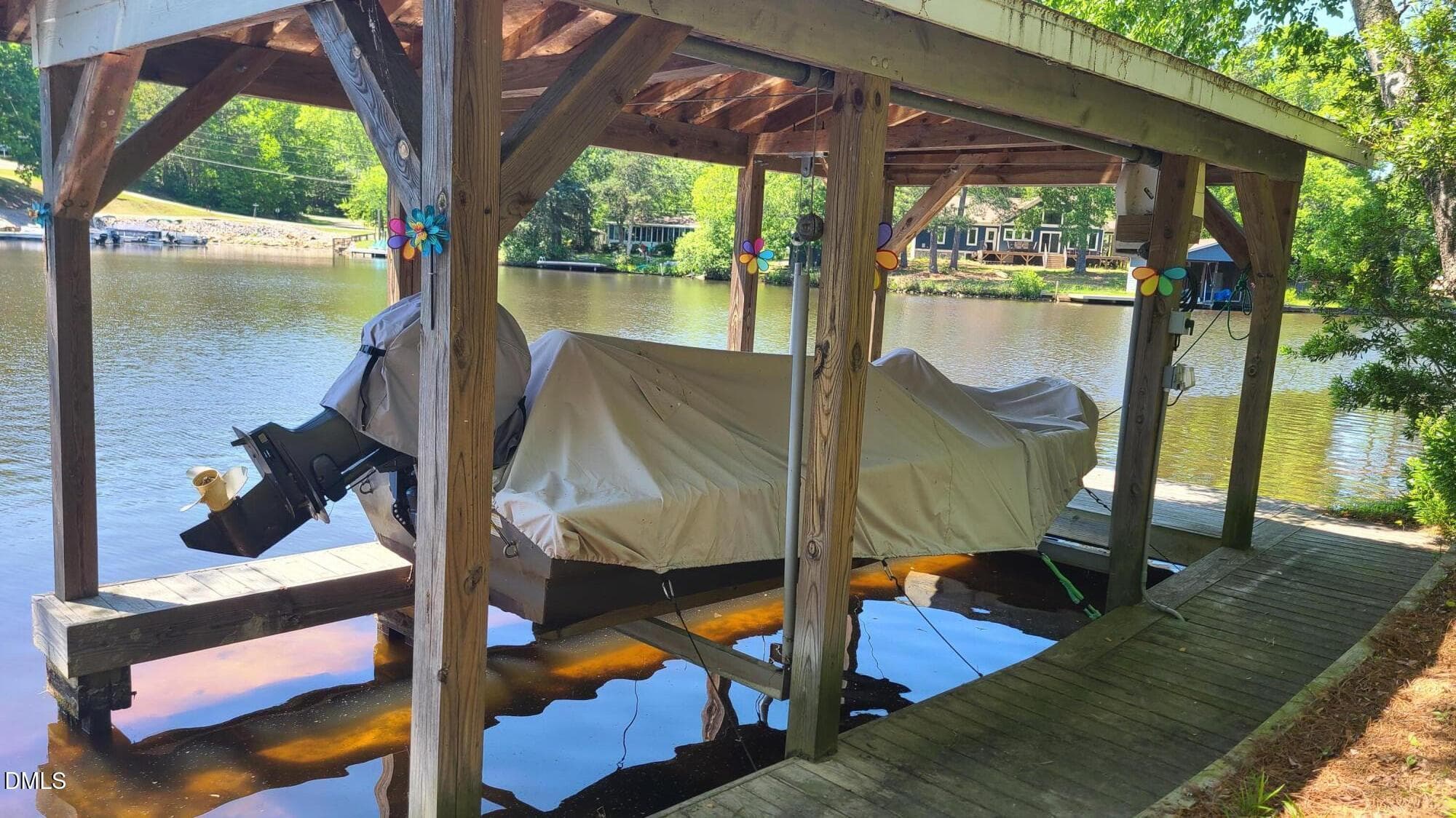 Boat on Slip Up Close - 1605 Sagamore Drive, Louisburg, NC 27549, Louisburg