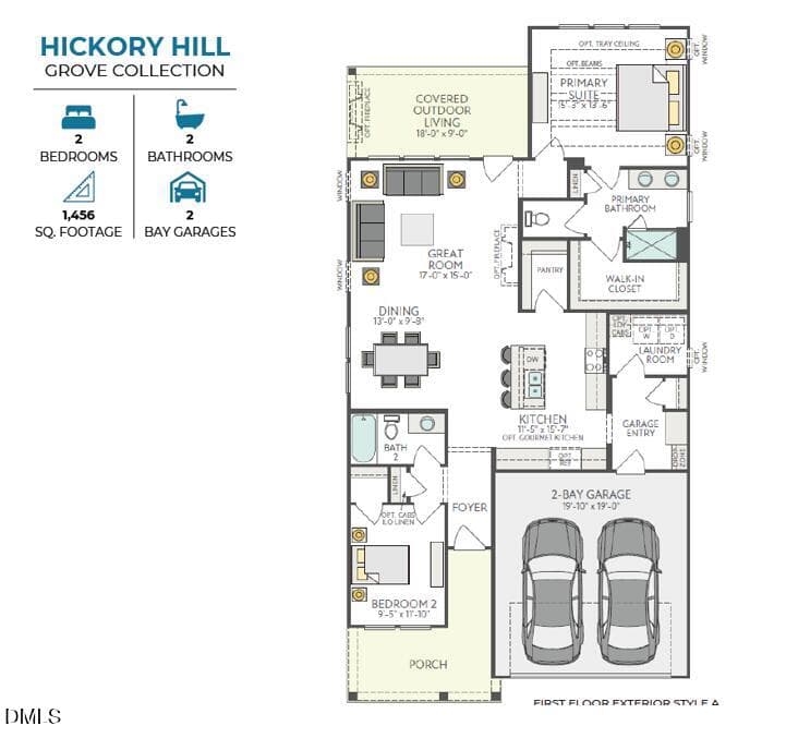 Hickory Hill Floorplan - 202 Cheerful Lane, Fuquay Varina, NC 27526, Fuquay Varina
