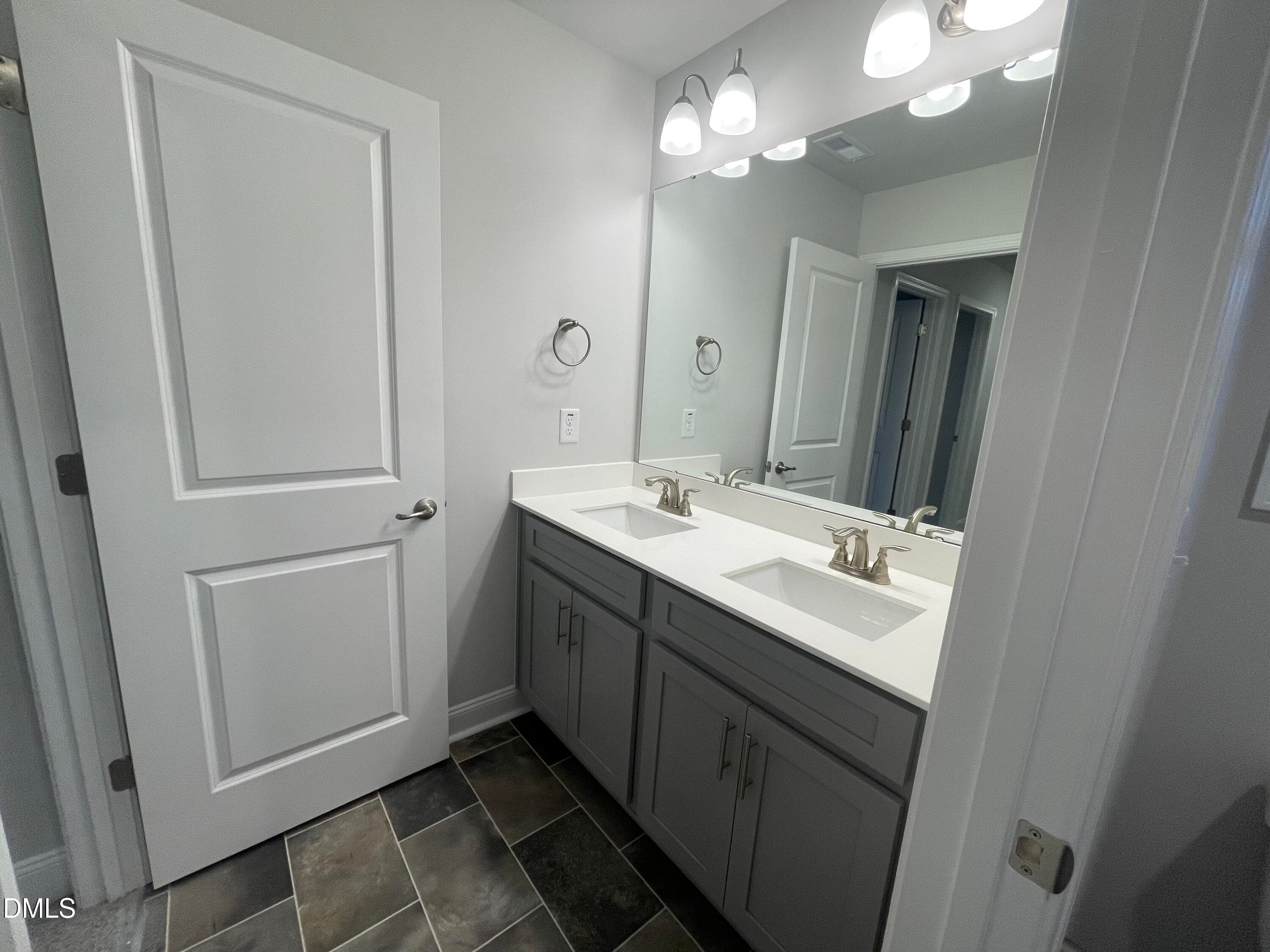 Double vanity Guest bath - 193 Falls Of The Cape Drive, Lillington, NC 27546