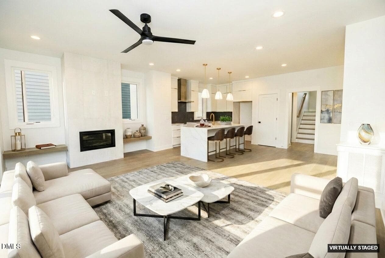 Open_Great_Room_KitchenLivingDining_HD - 209 Woodsborough Place, Raleigh, NC 27601, Raleigh