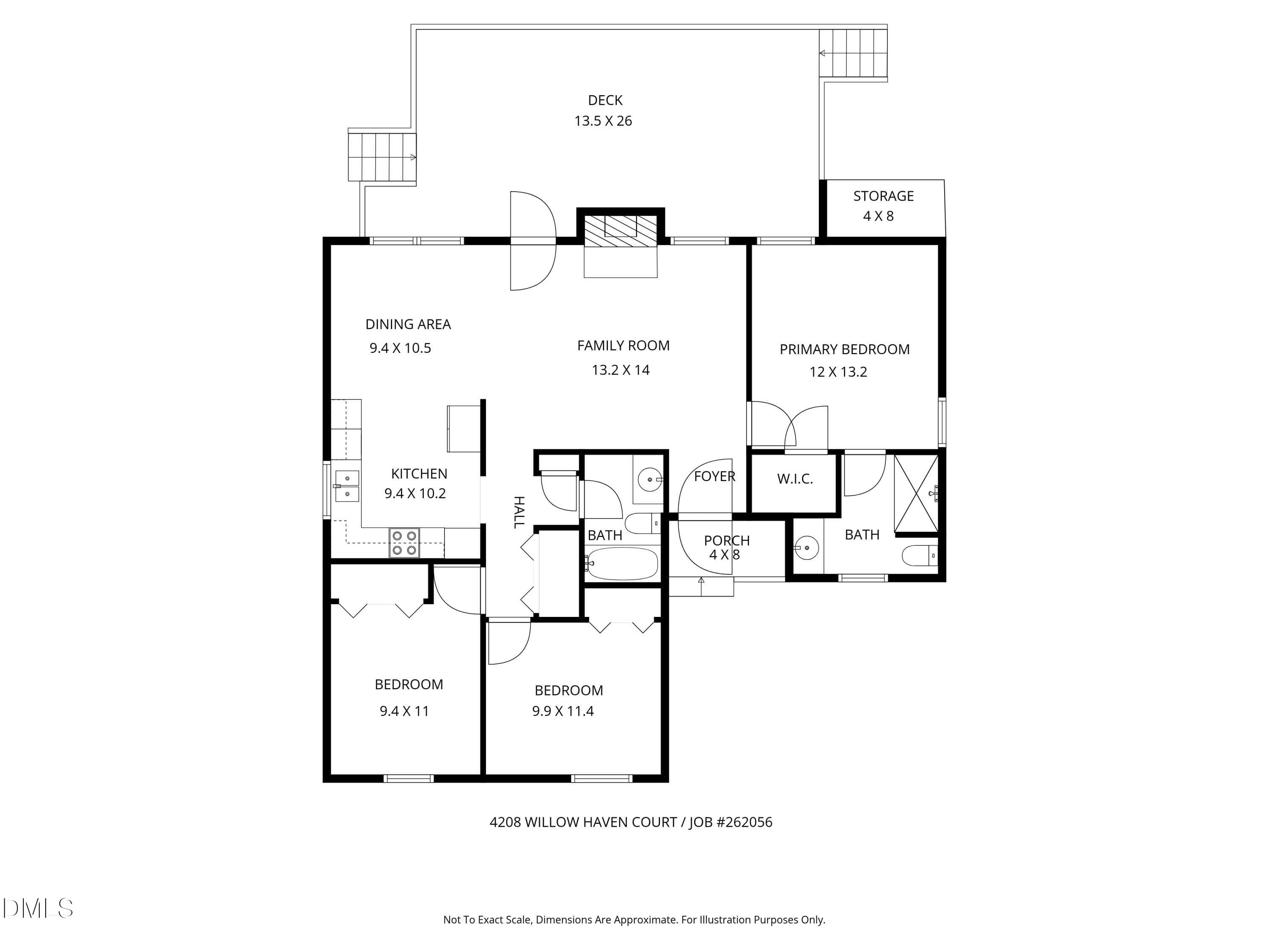 Floorplan_4208 willow haven - 4208 Willow Haven Court, Raleigh, NC 27616, Raleigh