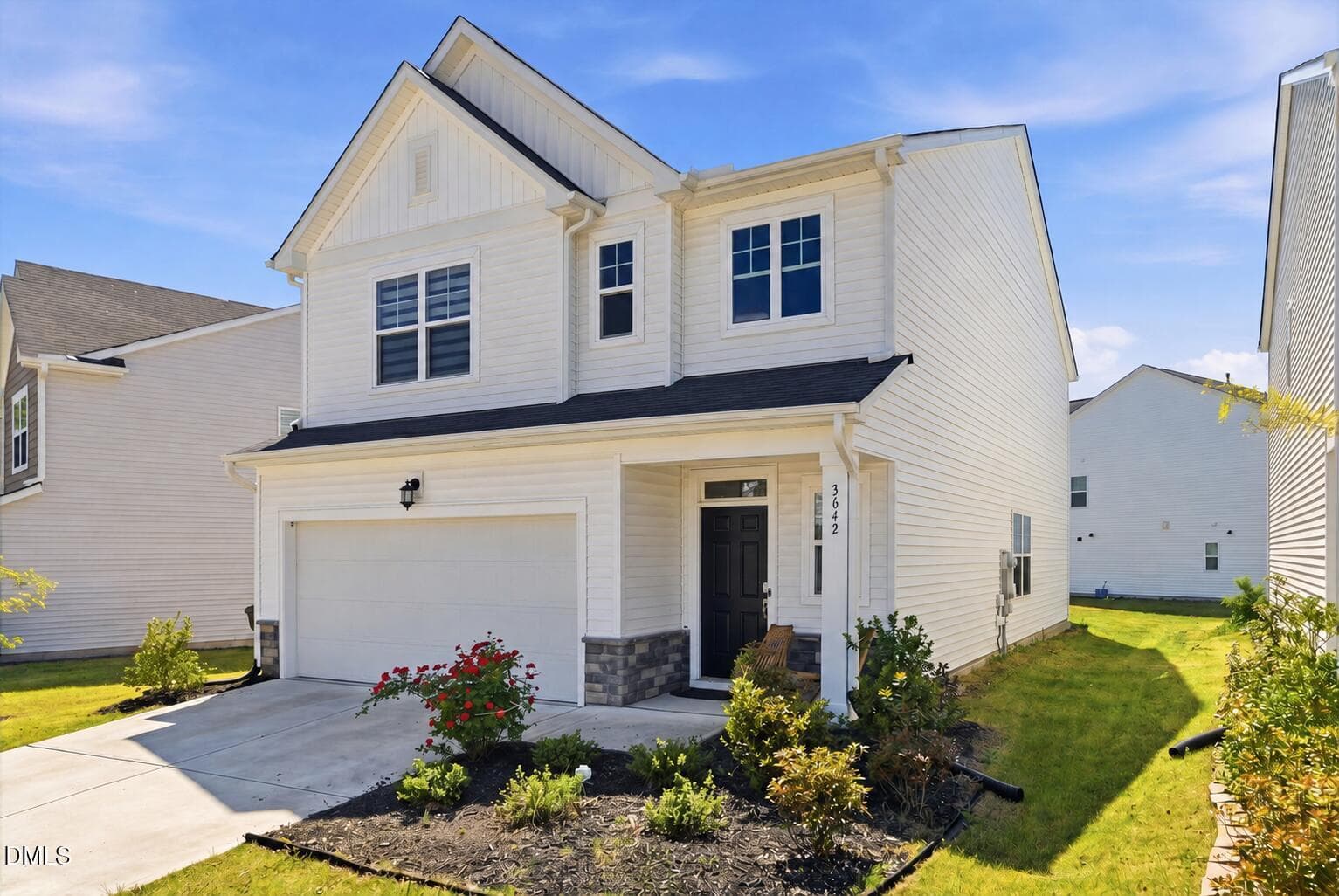 Front of house without tree - 3642 Star Gazing Lane, Durham, NC 27703, Durham