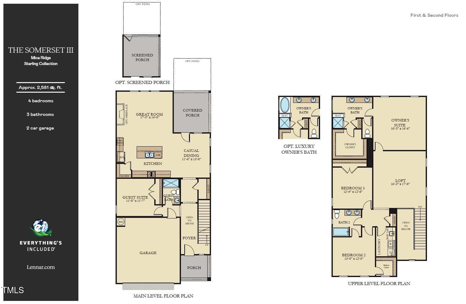 Somerset Floorplan - 3193 Delmar Drive, Durham, NC 27703