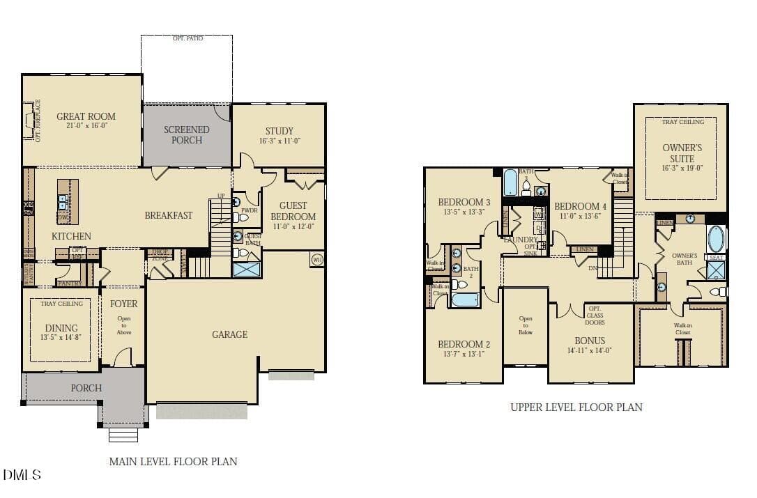 Barrington floorplan - 6036 Autumn Dew Drive, Wake Forest, NC 27587