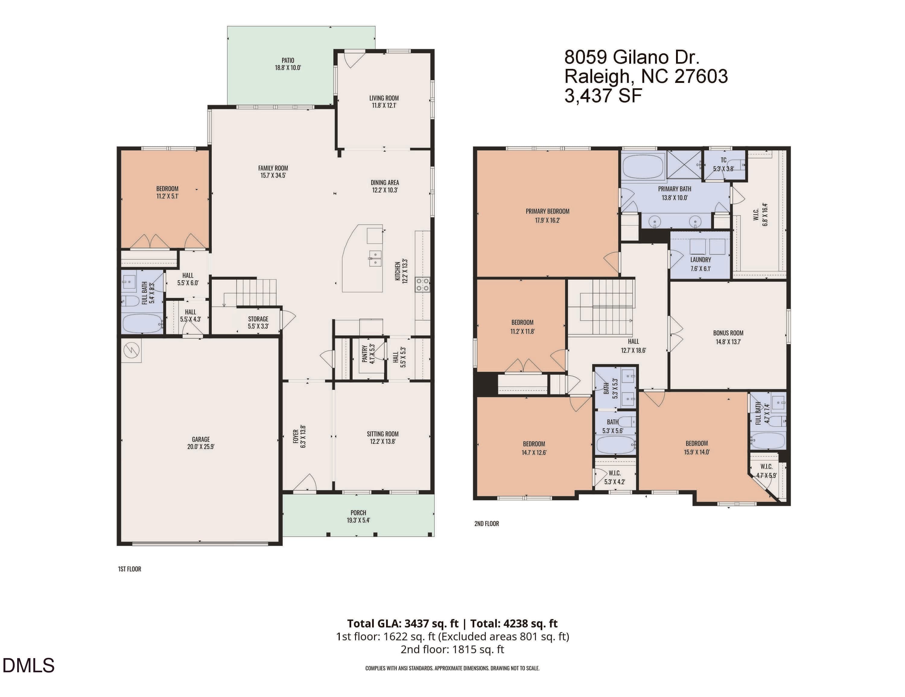Floor Plan JPEG - 8059 Gilano Drive, Raleigh, NC 27603, Raleigh