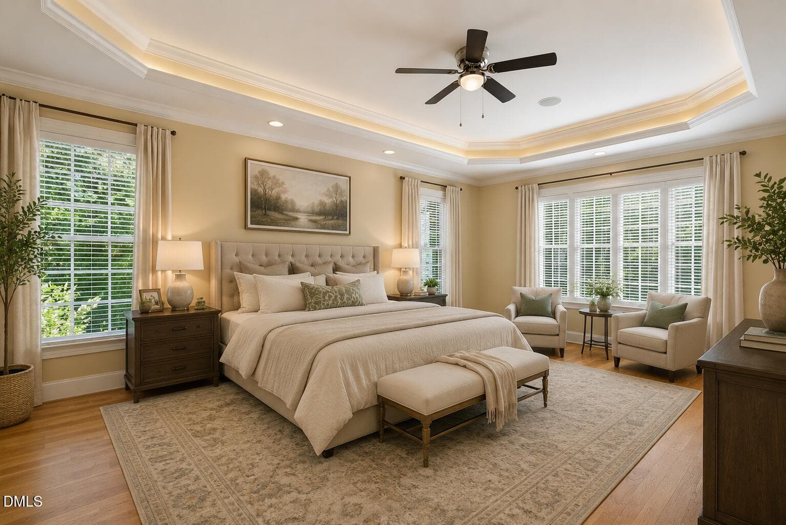 Primary Bedroom with King Bed - 5901 Jomali Drive, Durham, NC 27705, Durham