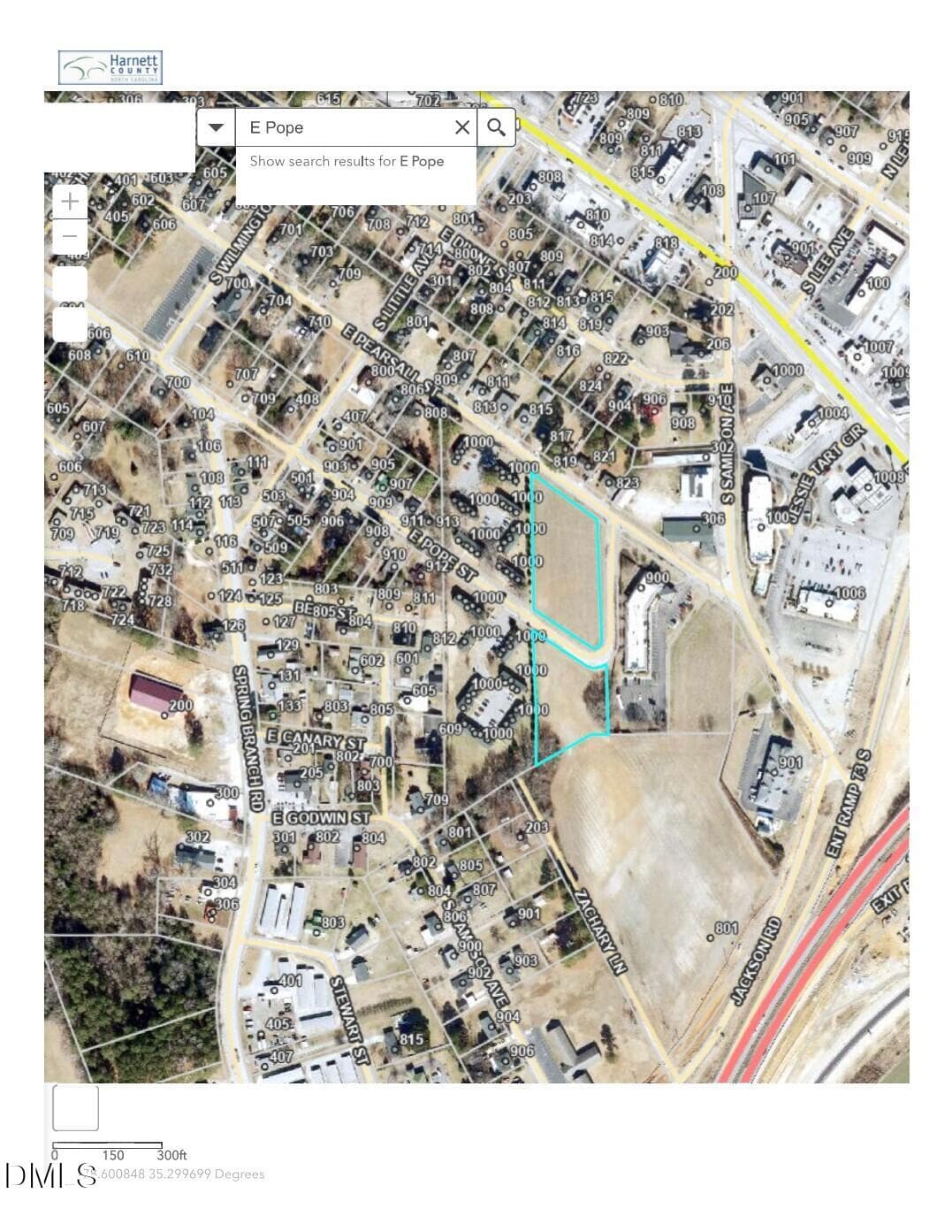 Aerial View E Pope Street1 - 0 E Pope Street, Dunn, NC 28334