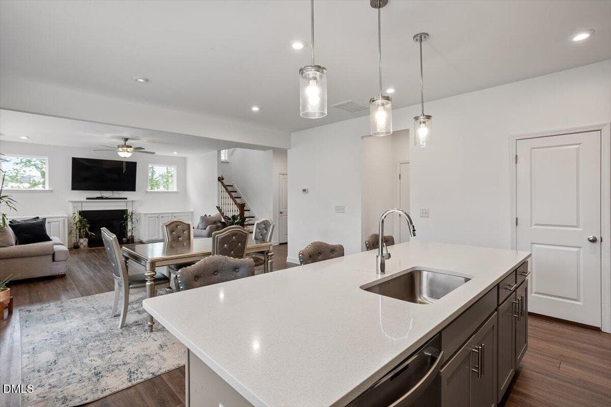 Open Concept Kitchen/Dining/Living Room - 127 Northview Drive, Middlesex, NC 27557
