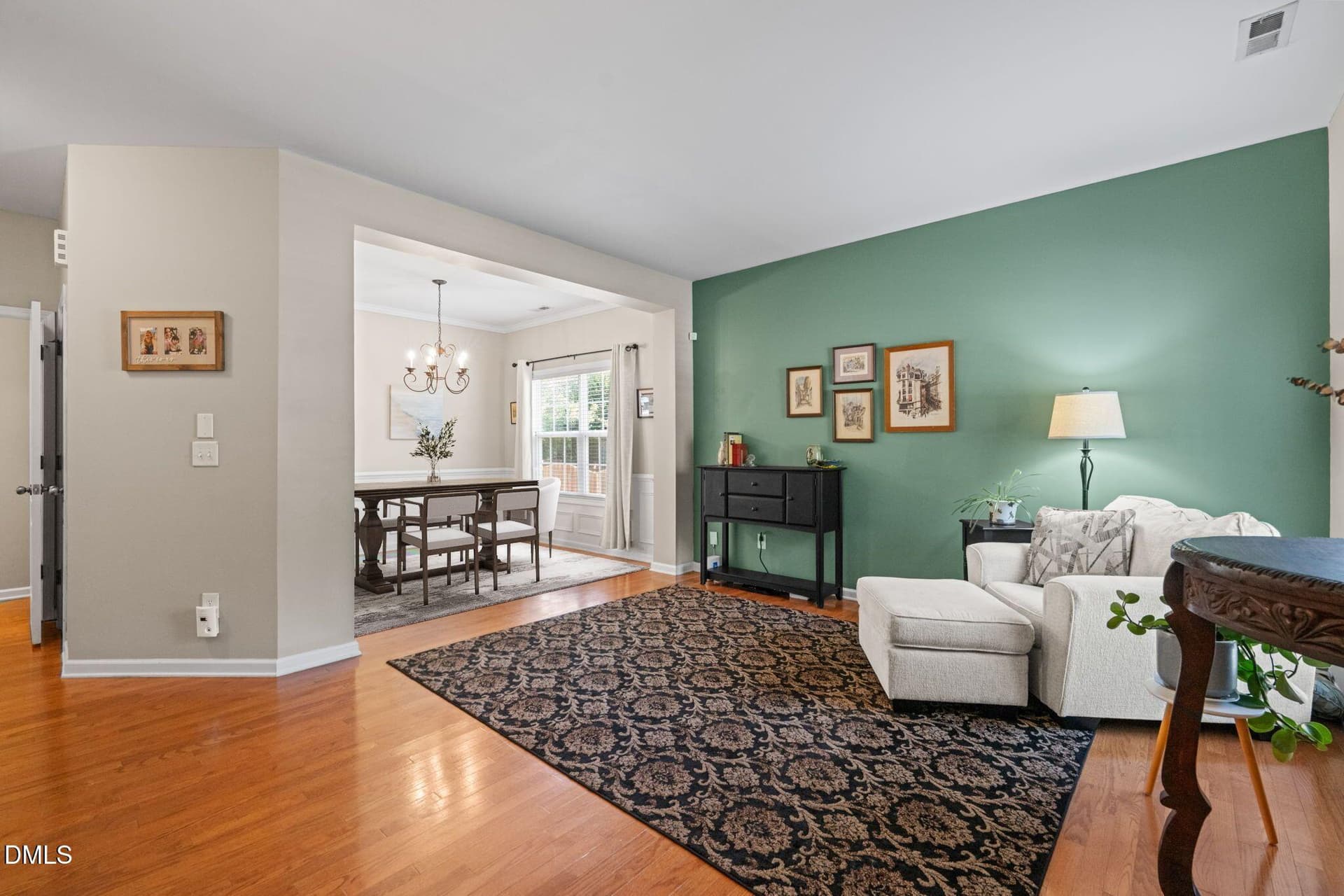 dining room from front door staged - 3632 Willow Stone Lane, Wake Forest, NC 27587