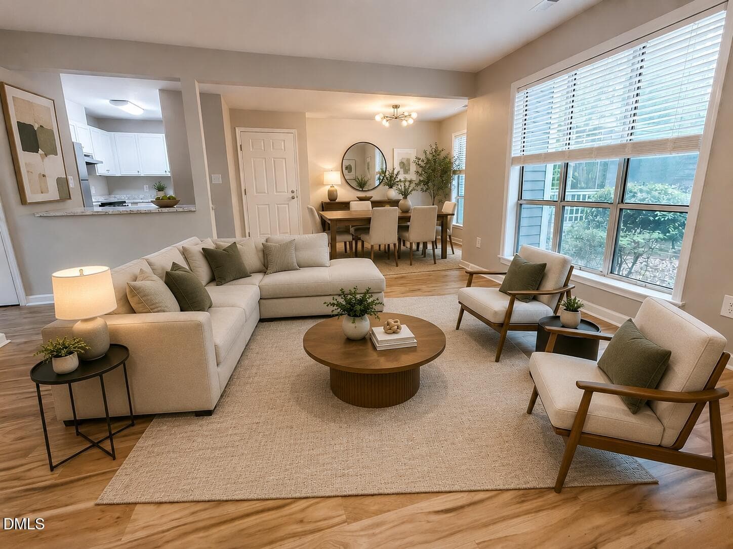 Living Room Virtual Stage Scene 2 - 4120 Sedgewood Drive 106, Raleigh, NC 27612, Raleigh
