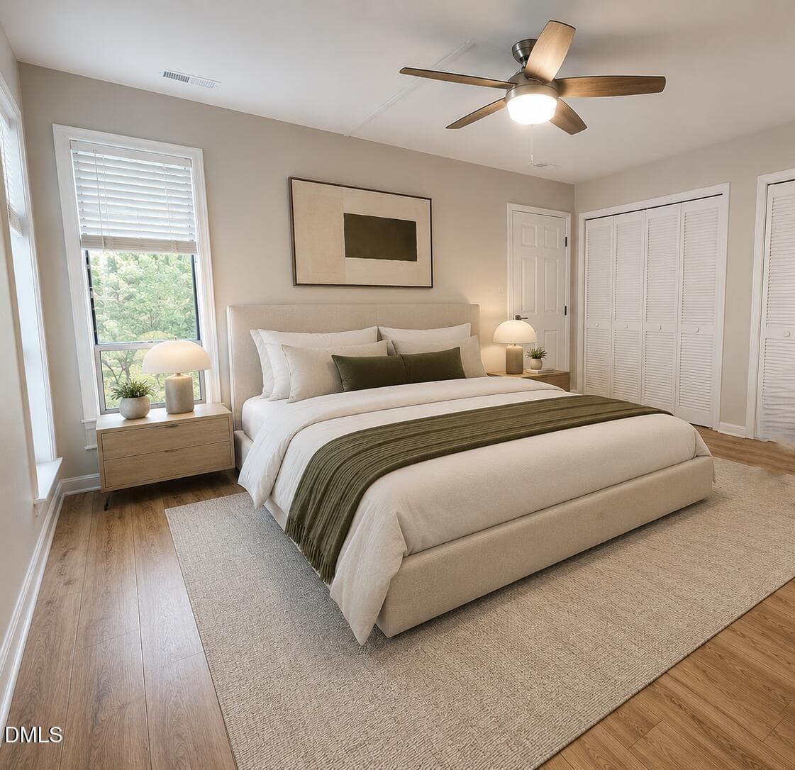 Primary Bedroom Virtual Stage 1 - 4120 Sedgewood Drive 106, Raleigh, NC 27612, Raleigh