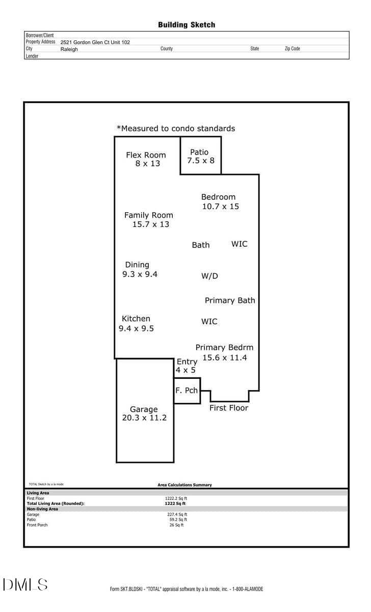 Floor Plan - 2521 Gordon Glen Court 102, Raleigh, NC 27617, Raleigh