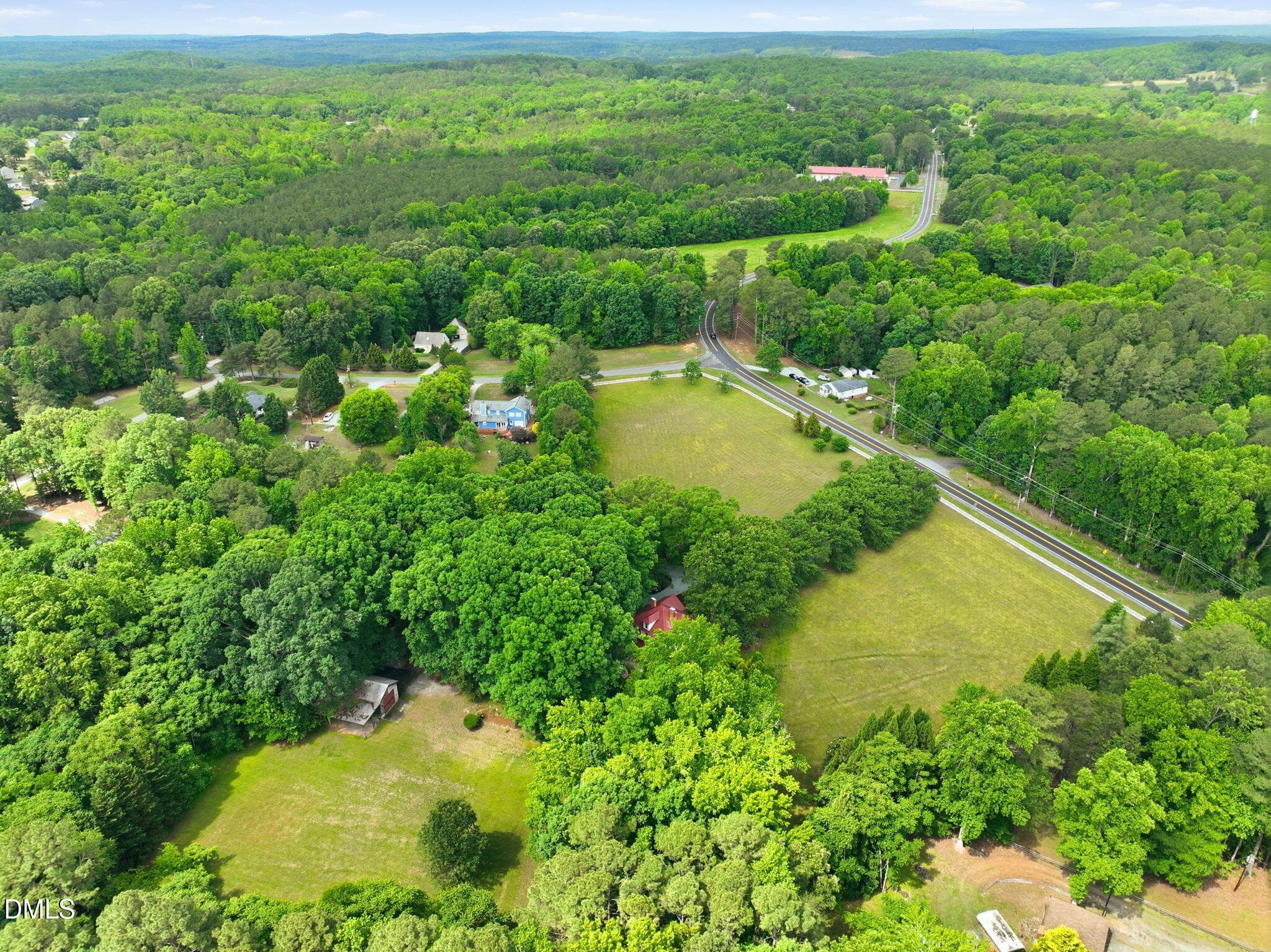 Aerial from East - 2102 Bahama Road, Bahama, NC 27503, Bahama