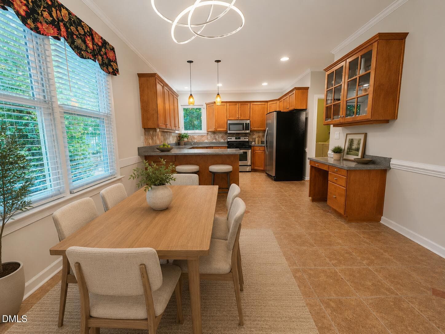 Virtually Staged Kitchen - 1003 Inglenook Place, Apex, NC 27502