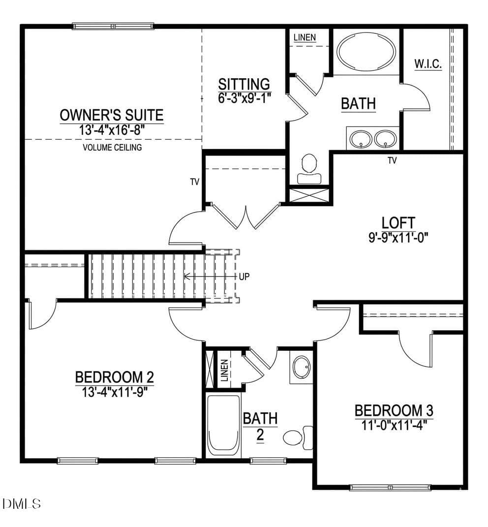 Floor Plan - Upstairs - 2920 Maidenhair Drive, Raleigh, NC 27610, Raleigh