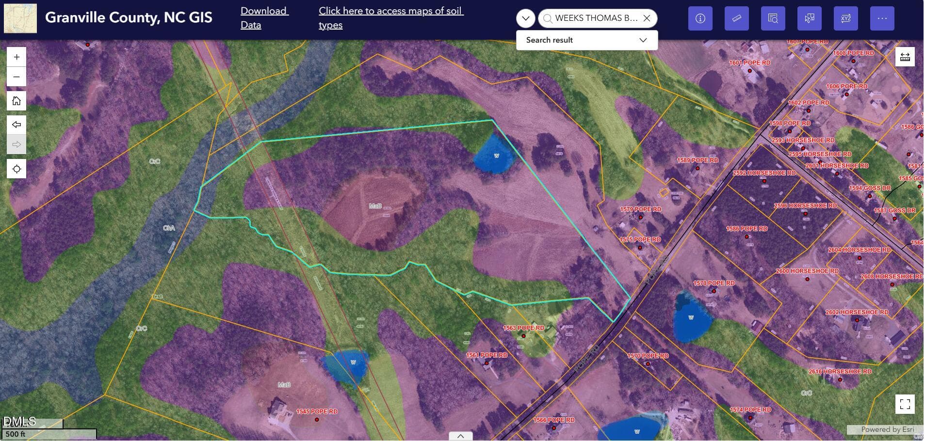 GIS Soil - 0 Pope Road, Creedmoor, NC 27522