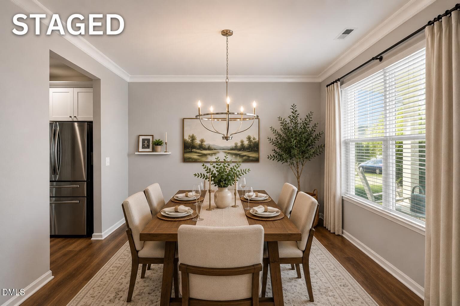 Dining Staged - 353 Joyner Bluff Drive, Wake Forest, NC 27587