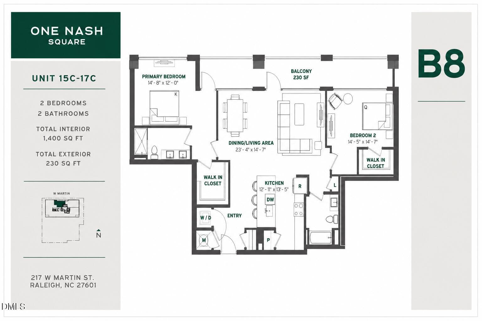 B8 - 217 W Martin Street 15 C, Raleigh, NC 27601, Raleigh