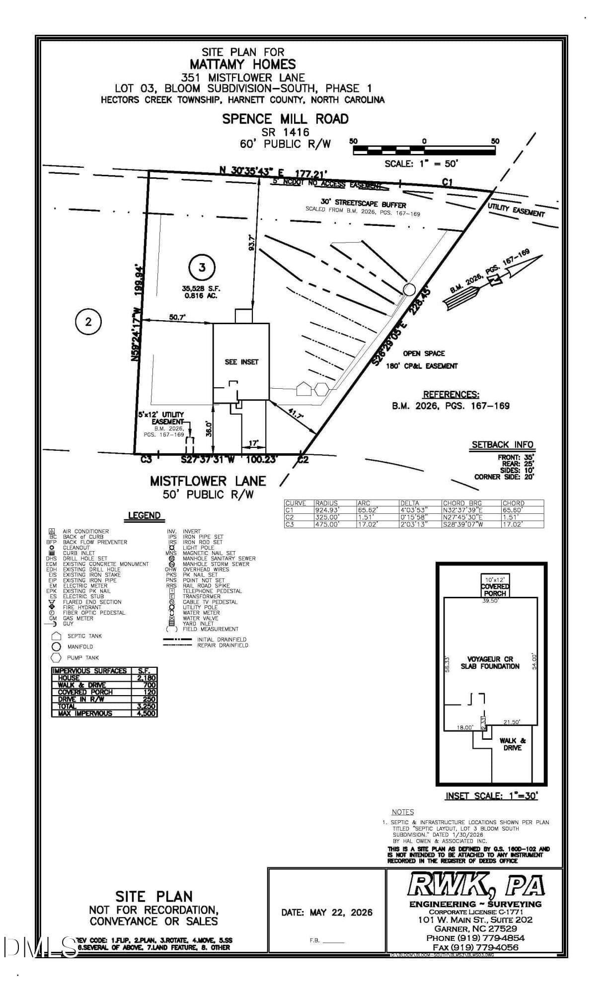 Plot plan - 351 Mistflower Lane, Fuquay Varina, NC 27526