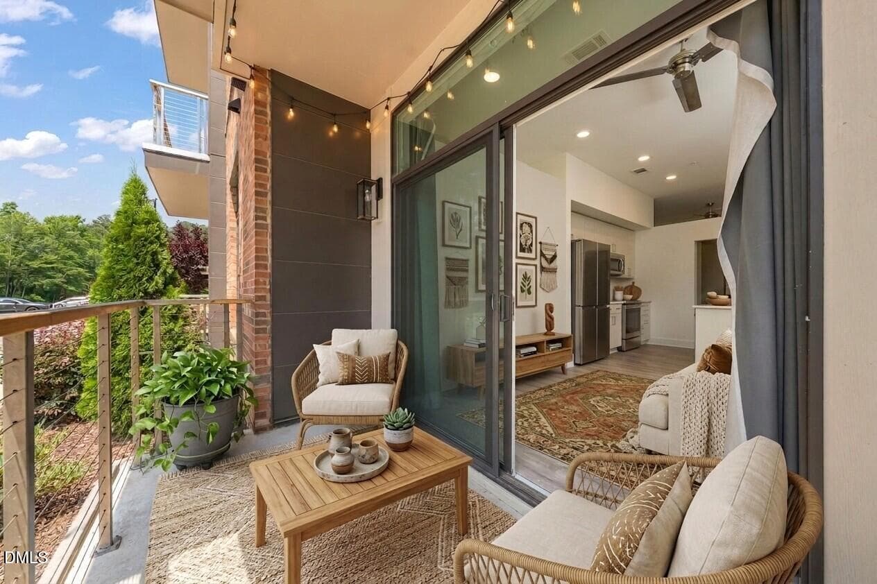Porch (1) Virtually Staged - 2441 Campus Shore Drive 109, Raleigh, NC 27606, Raleigh