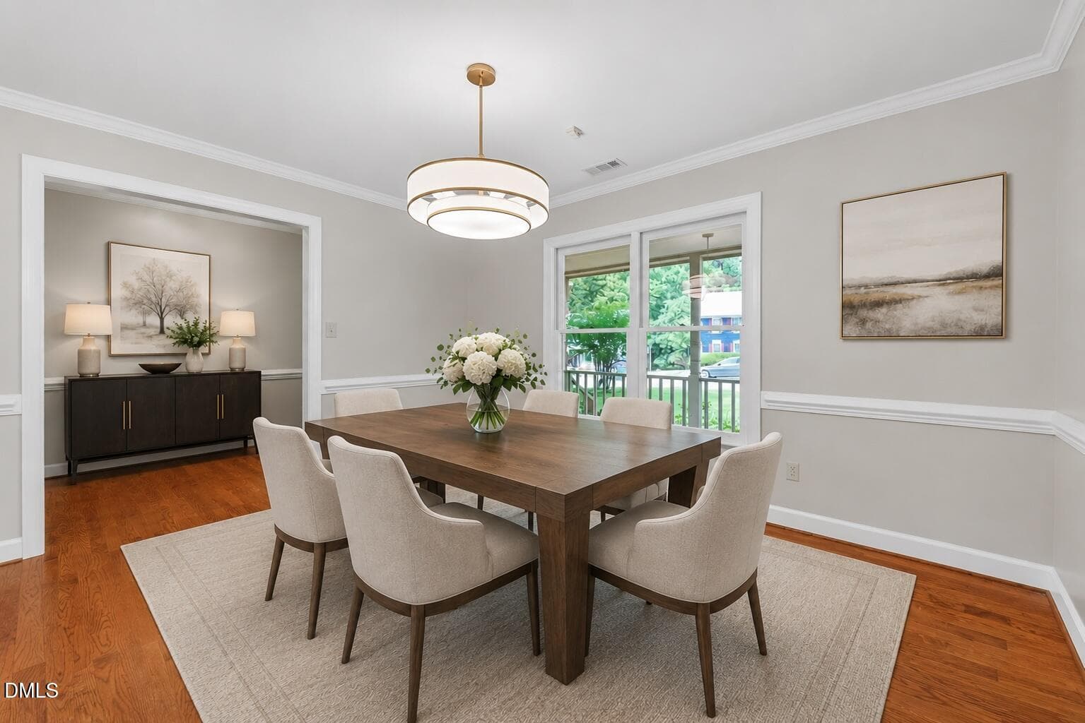 Dining Room Virtually Staged - 4907 Fortunes Ridge Drive, Durham, NC 27713, Durham