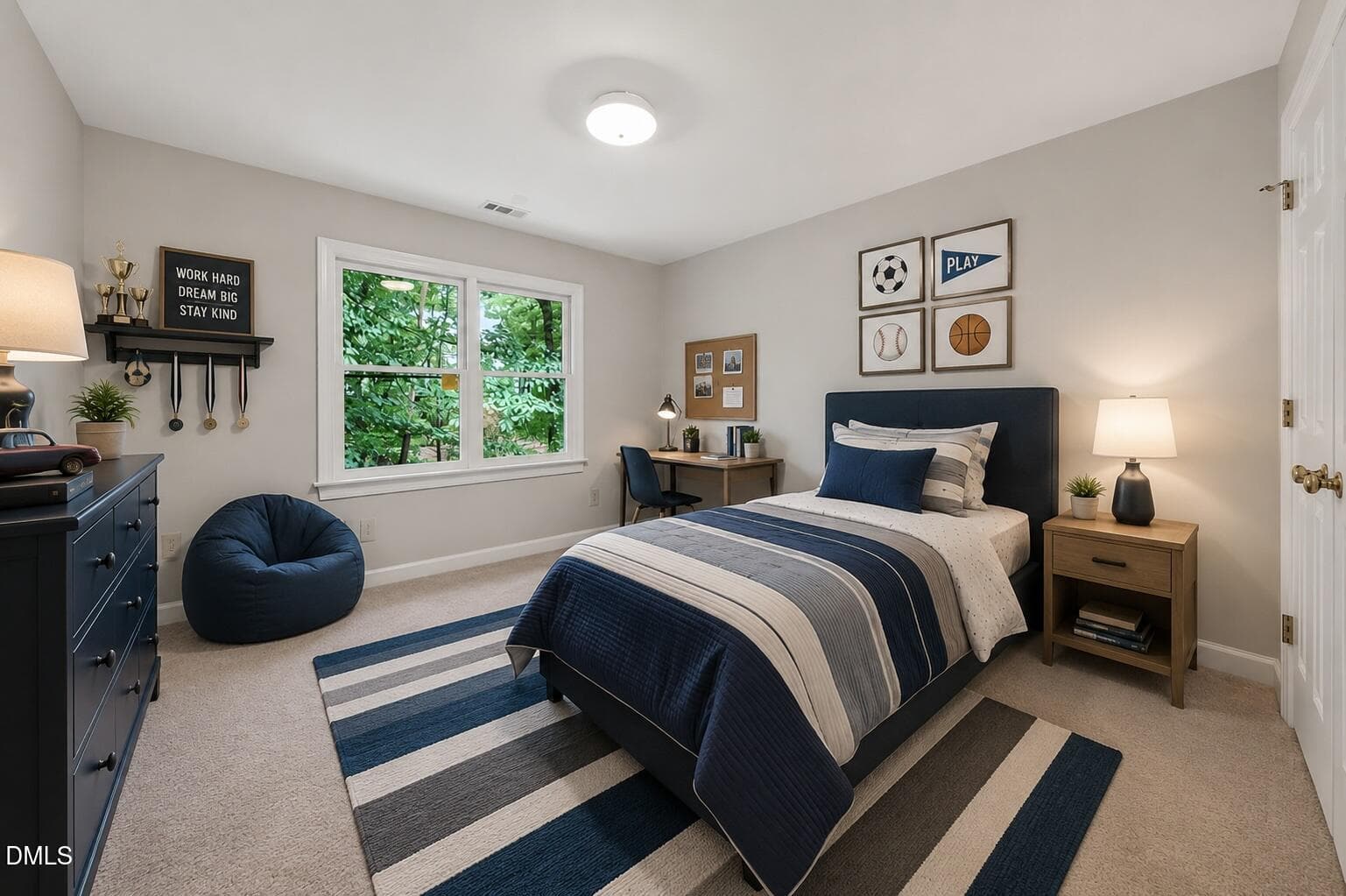 Secondary Bedroom Virtually Staged - 4907 Fortunes Ridge Drive, Durham, NC 27713, Durham