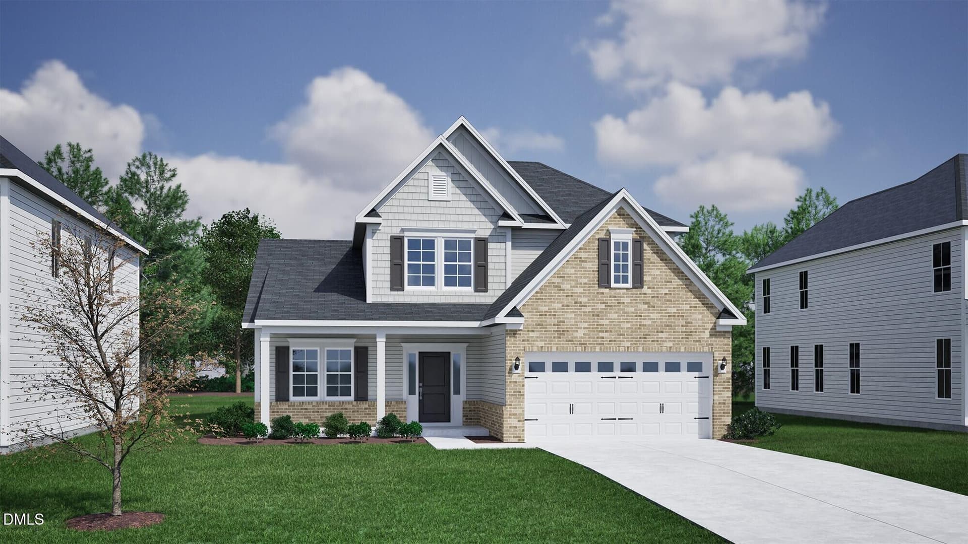 Nantahala2_ElevB-8ft-AltPorch-brick-CP03 - 2133 Channel Street, Graham, NC 27253