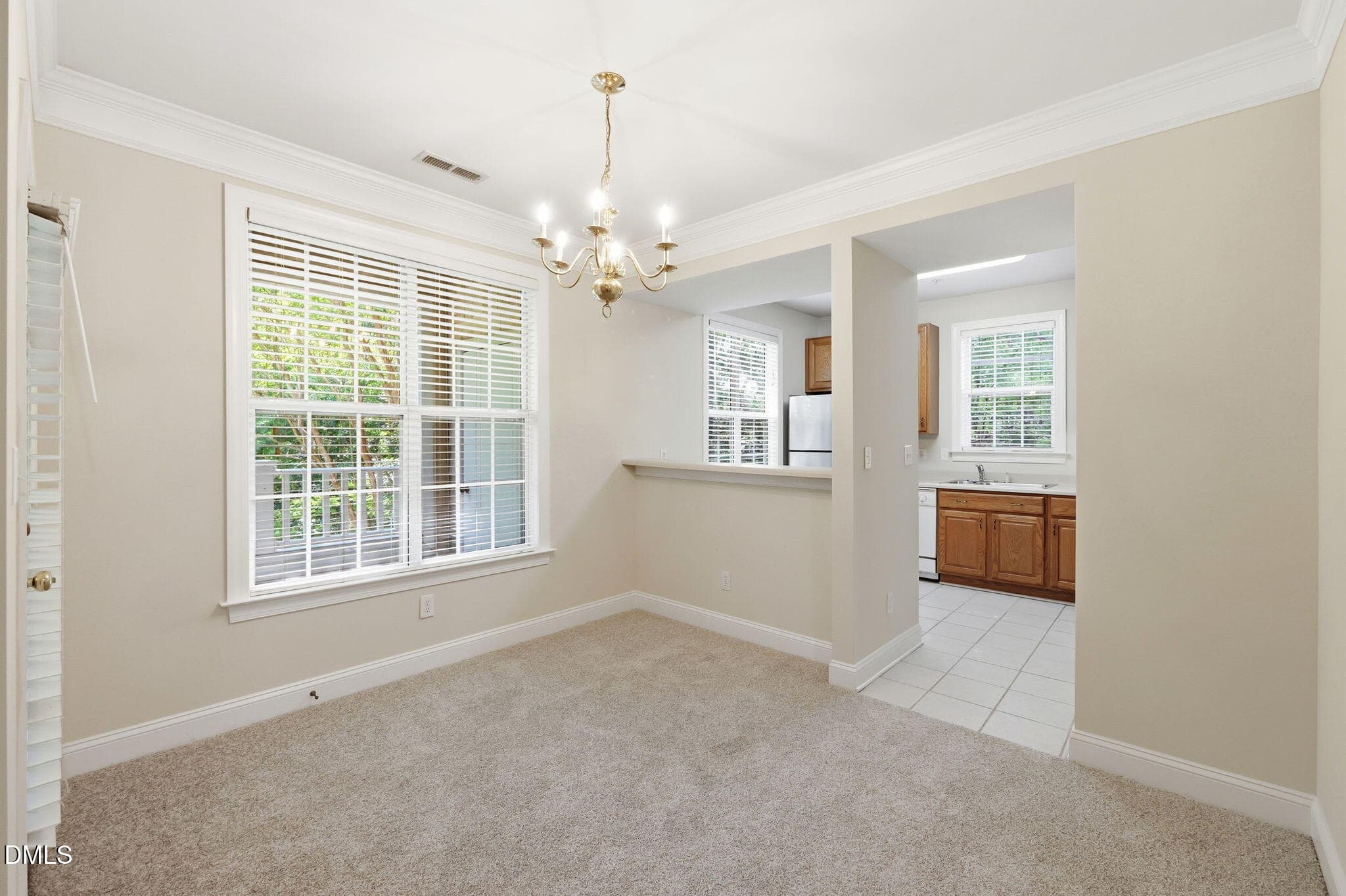 Dining into kitchen - 124 Providence Glen Drive, Chapel Hill, NC 27514, Chapel Hill
