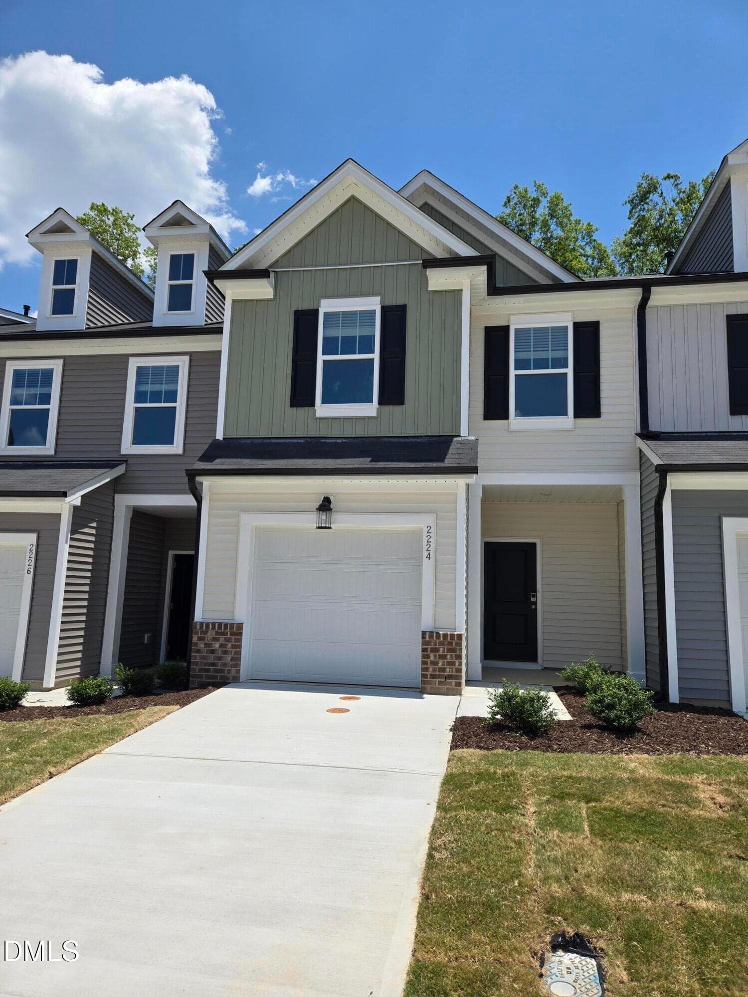 Exterior w/ Brick Accent - 2224 Bright Shore Street 3, Raleigh, NC 27610, Raleigh