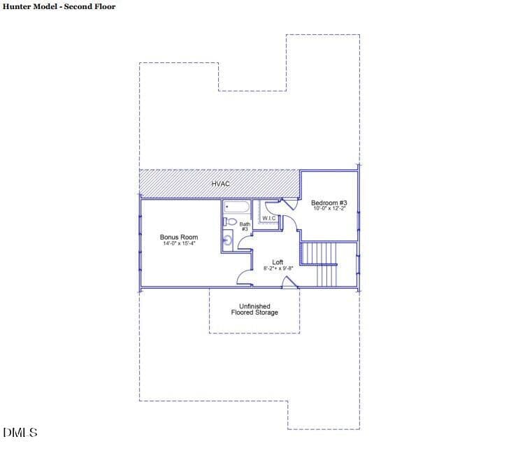 OVS 355 Hunter C - 2nd Floor Layout - 3221 Jessamine Street 355, Durham, NC 27703