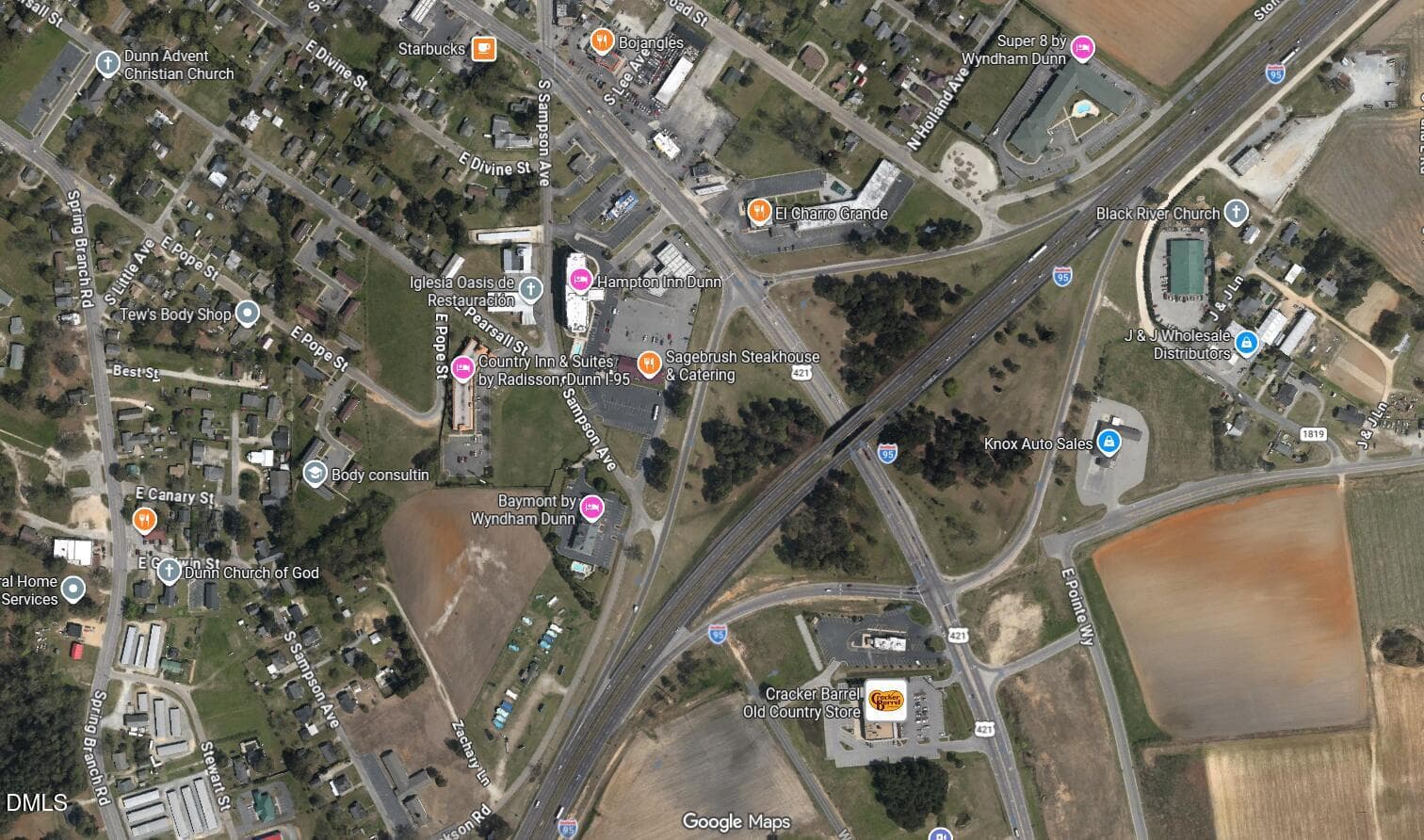 Arial View Screenshot 2026-05-18 171949 - 0 E Pope Street, Dunn, NC 28334