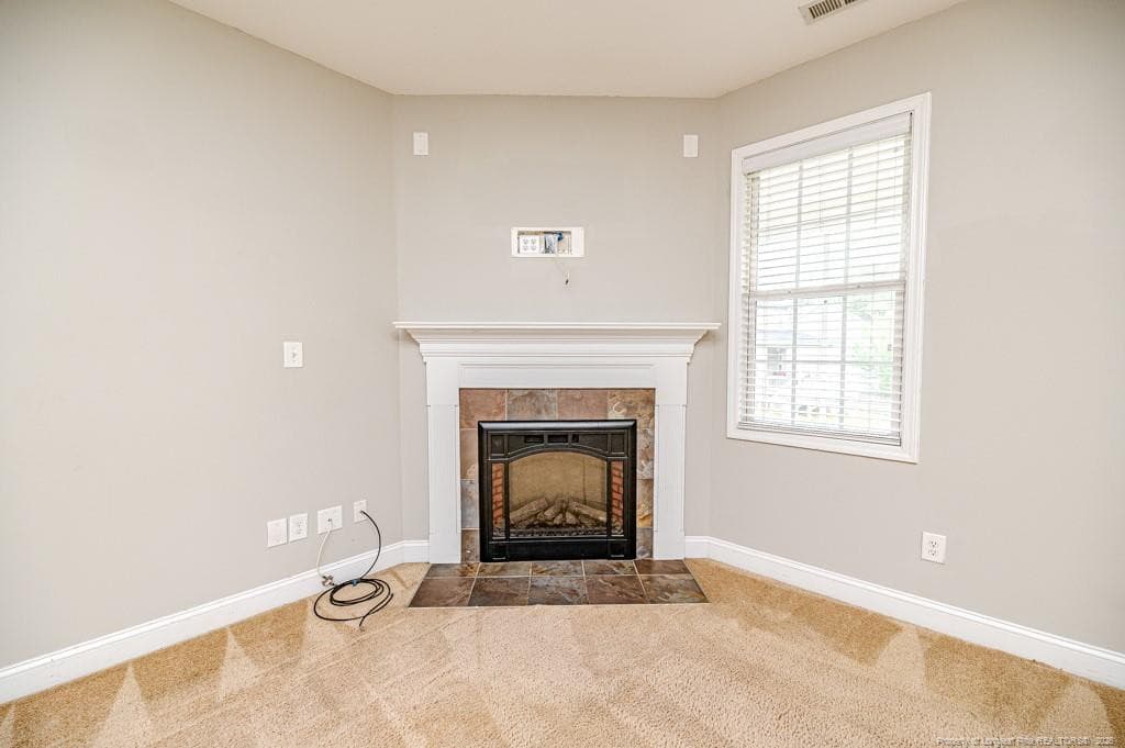Fireplace View in LR - 157 Revere Way, Cameron, NC 28326