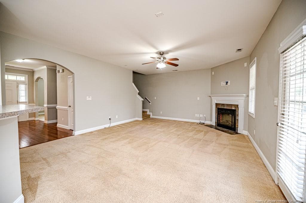 LR view toward stairwell - 157 Revere Way, Cameron, NC 28326