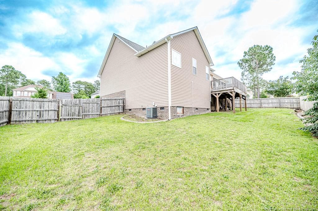 Right Rear View - fenced back yard - 157 Revere Way, Cameron, NC 28326