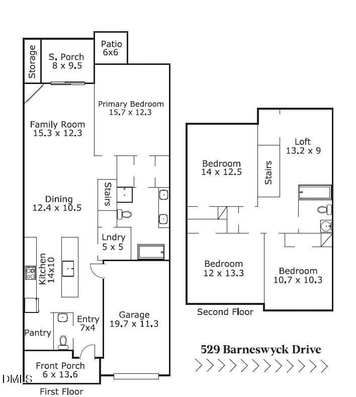 Sketch Pic for MLS - 529 Barneswyck Drive, Fuquay Varina, NC 27526