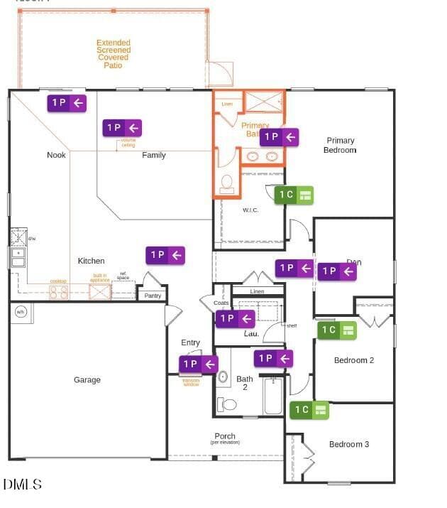 Floorplan - 208 Matthew Mdw Lane, Lillington, NC 27546