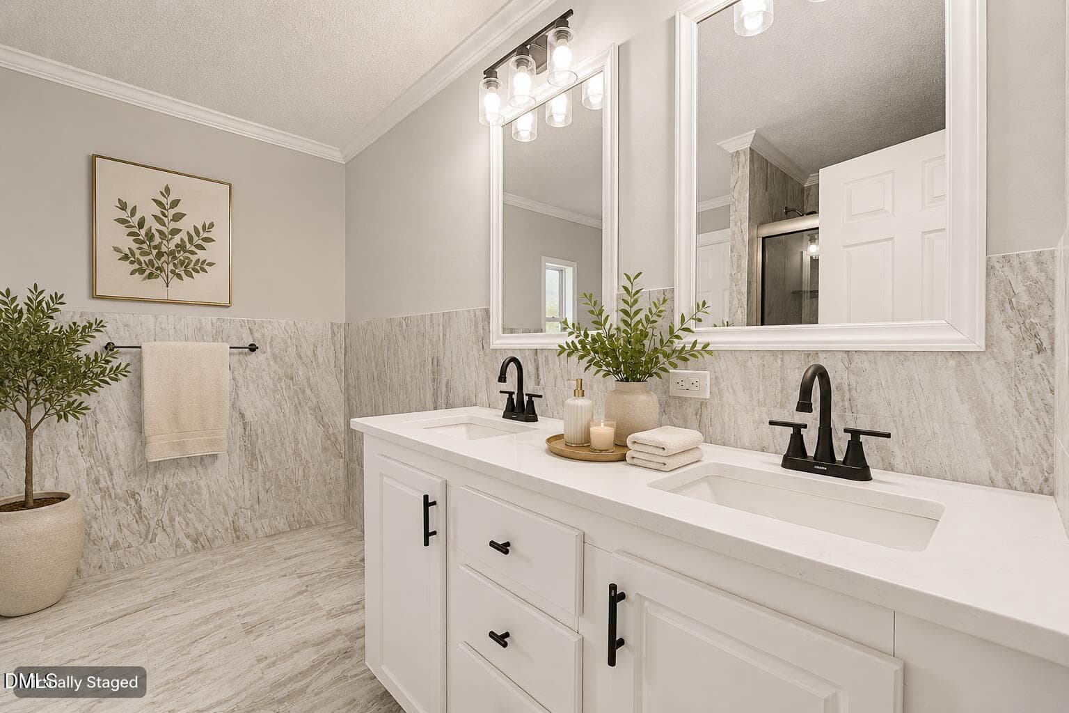 Master Bathroom Staged - 694 John Lee Road, Dunn, NC 28334