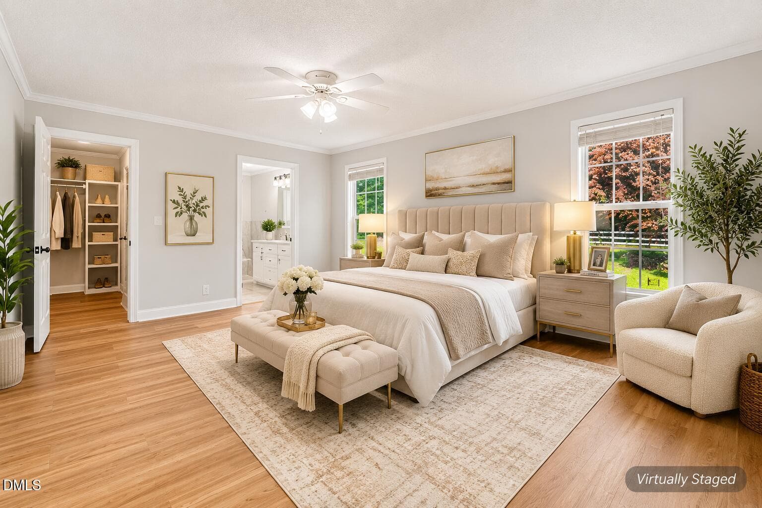 Master Bedroom Staged - 694 John Lee Road, Dunn, NC 28334