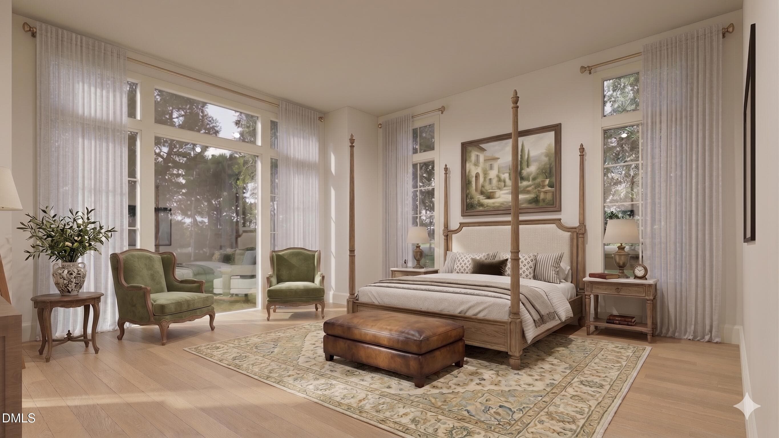 Primary Bedroom Rendering - 613 Sampson Street, Raleigh, NC 27609, Raleigh