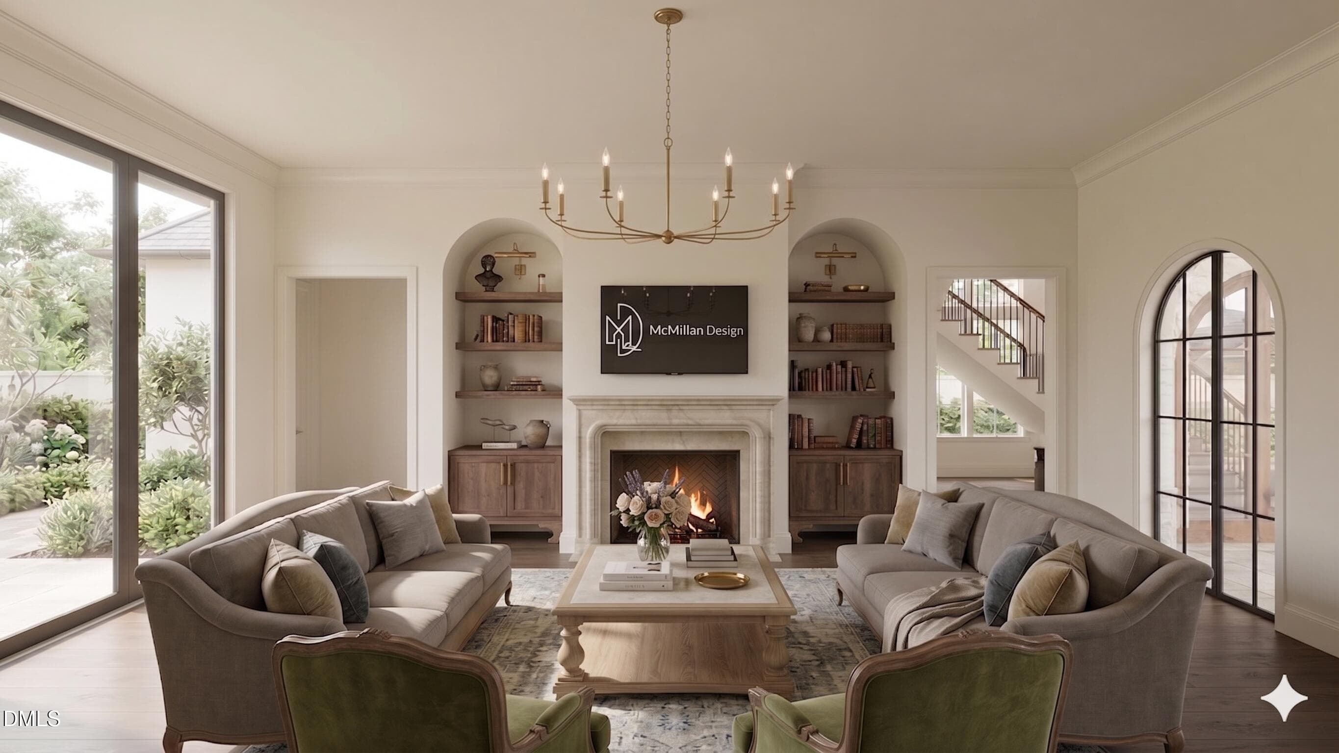 Living Room Rendering - 613 Sampson Street, Raleigh, NC 27609, Raleigh