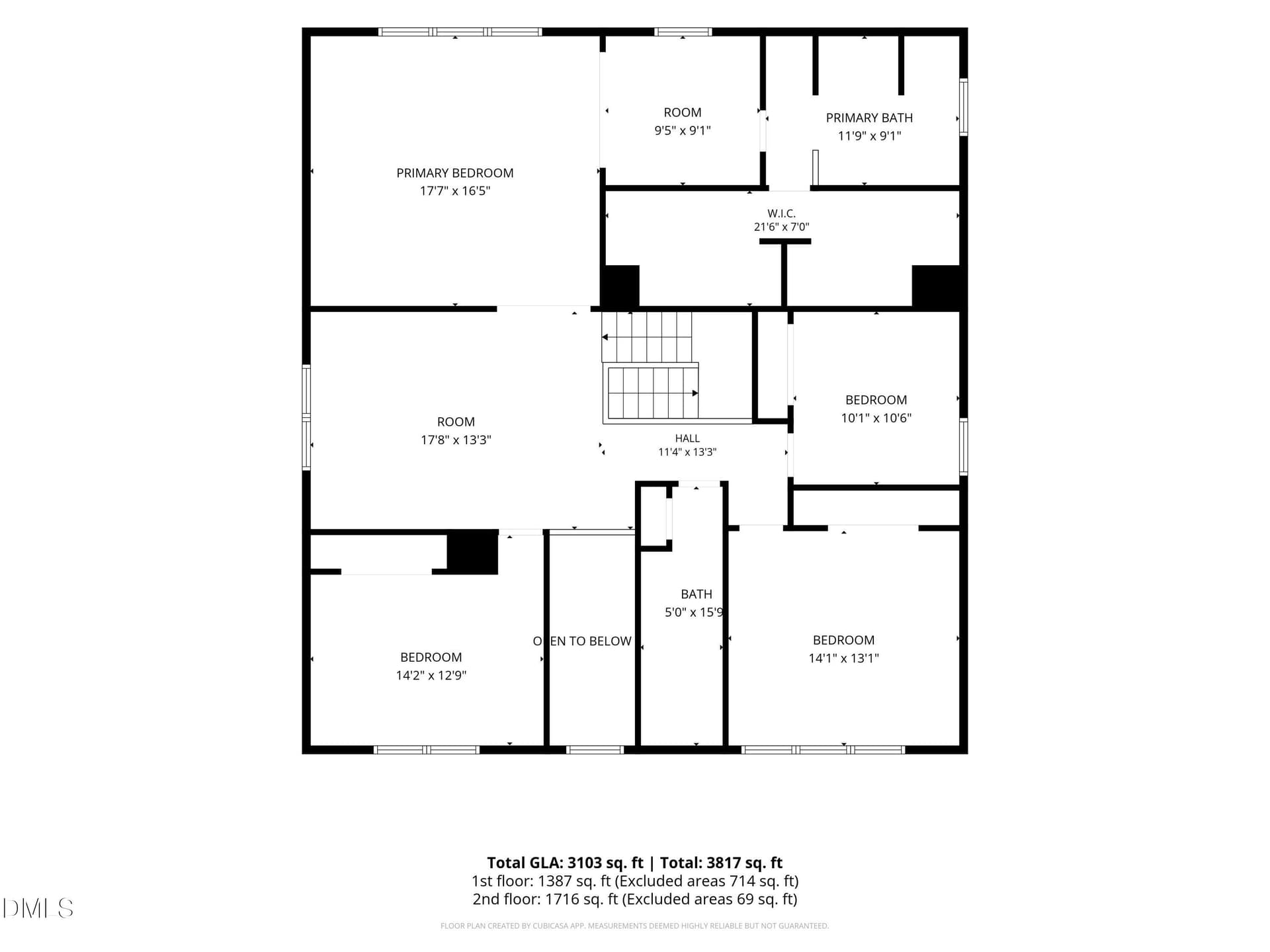 2nd Floor Floorplan - 2109 Pear Tree Lane, Durham, NC 27703