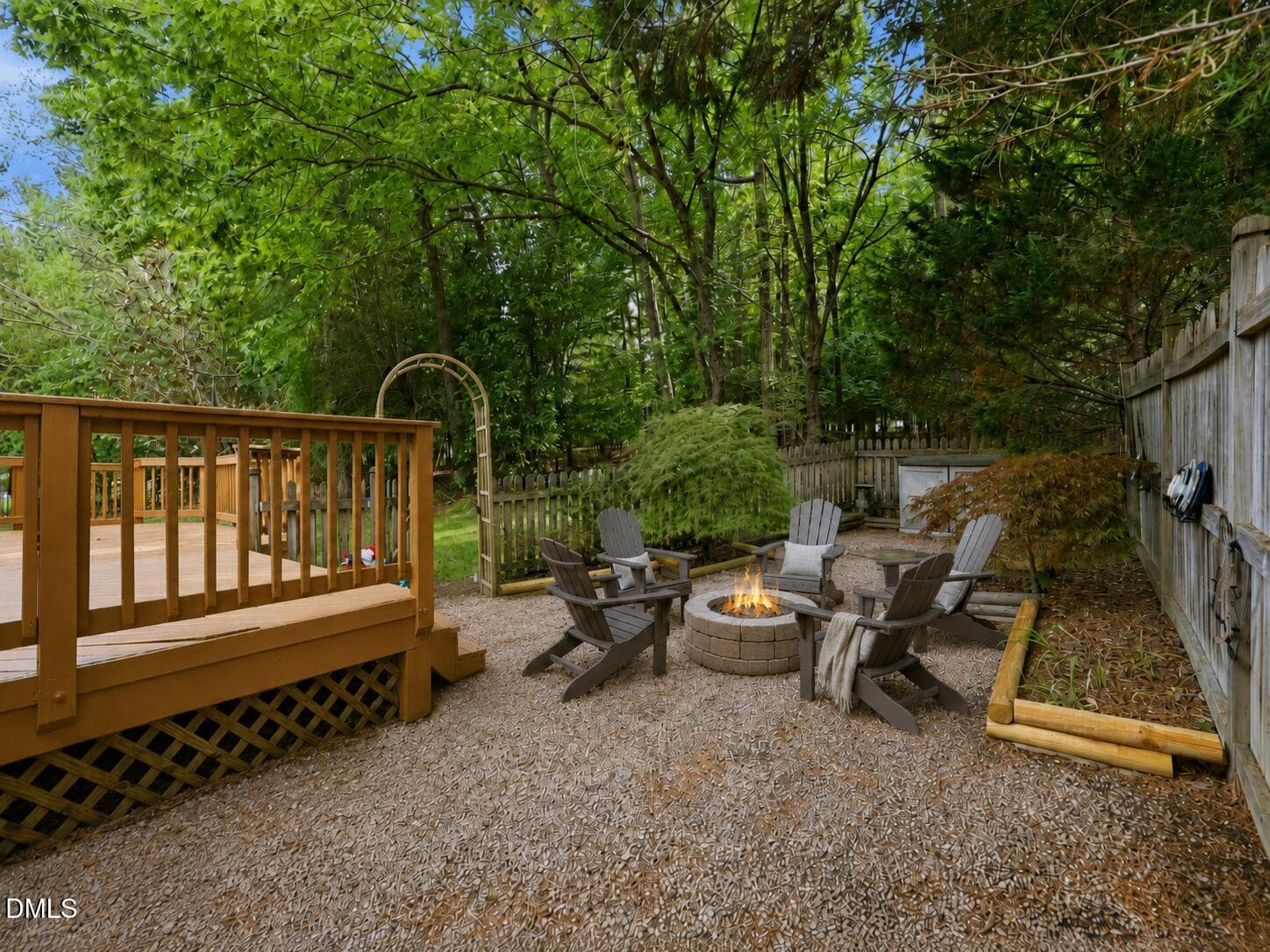 garden and firepit revised - 1524 Wood Spring Court, Raleigh, NC 27614, Raleigh